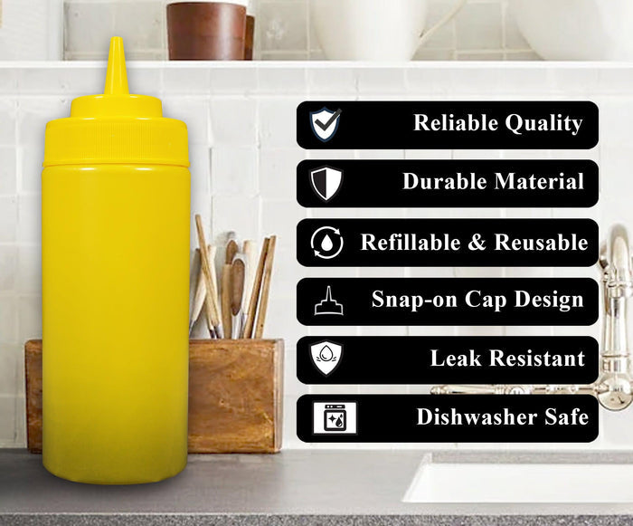 Pro-Kitchen - 24oz Squeeze Bottle - Standard - Yellow - QY411Y