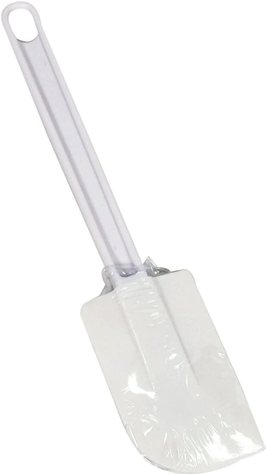 Plastic Scraper - 10" Flat Blade - White Handle