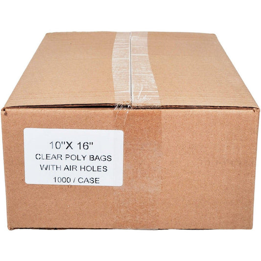 SO - 10"x16" Poly Bags - Clear - w/Holes