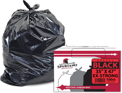 Spartano - Garbage Bags - Ex-Strong - Black - 35"x47"