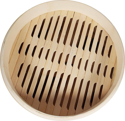 Bamboo Steamer 10" - 2 Tier + Cover