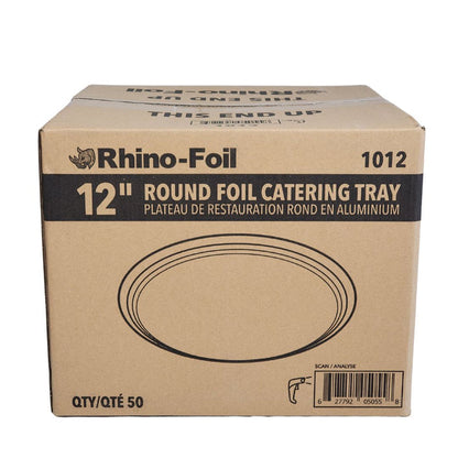 Rhino-Foil - Lids for 12" Round Catering Tray - Plastic - 1012DL