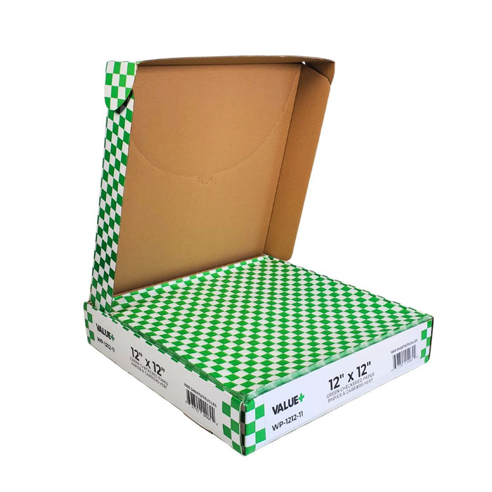 Value+ - Checkered Sheets - Green - 12"x12"