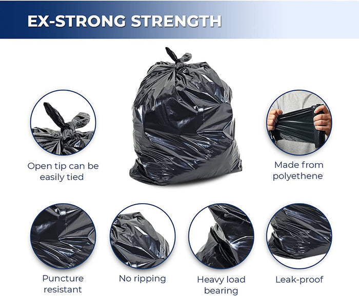 Spartano - Garbage Bags - Ex-Strong - Black - 35"x50"