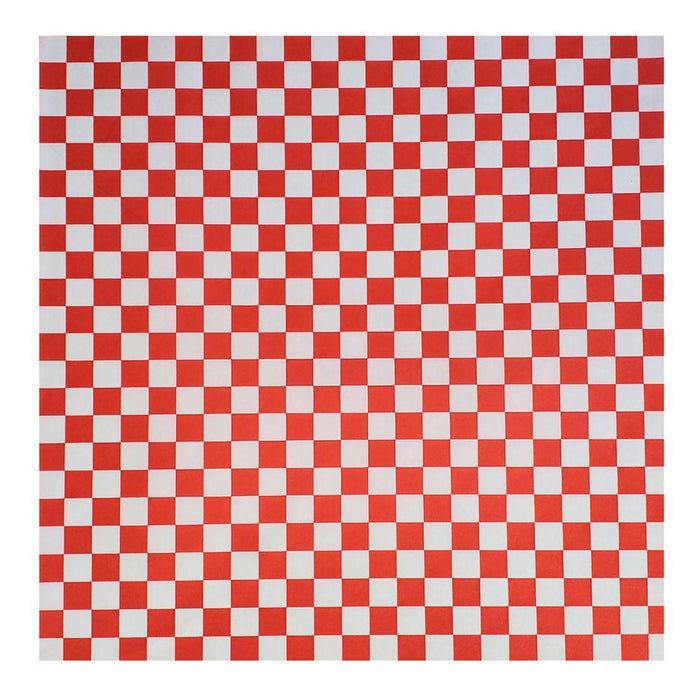 Value+ - Checkered Sheets - Red - 14"x14"