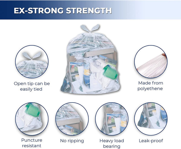 Spartano - Garbage Bags - Ex-Strong - Clear - 30"x38"