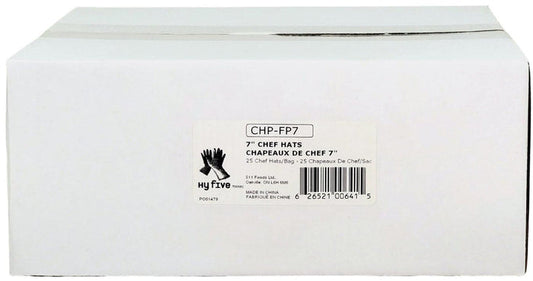 Value+ - 7" Chef Hat, White - HEA-5372