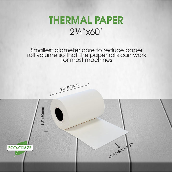 Eco-Craze - 2 1/4"x60' Thermal Rolls