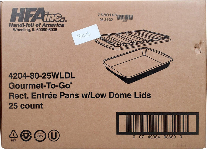 SO - HFA - Rectangular Gourmet To Go With Lids - Black+Gold - Large - 4204-80-25WLDL