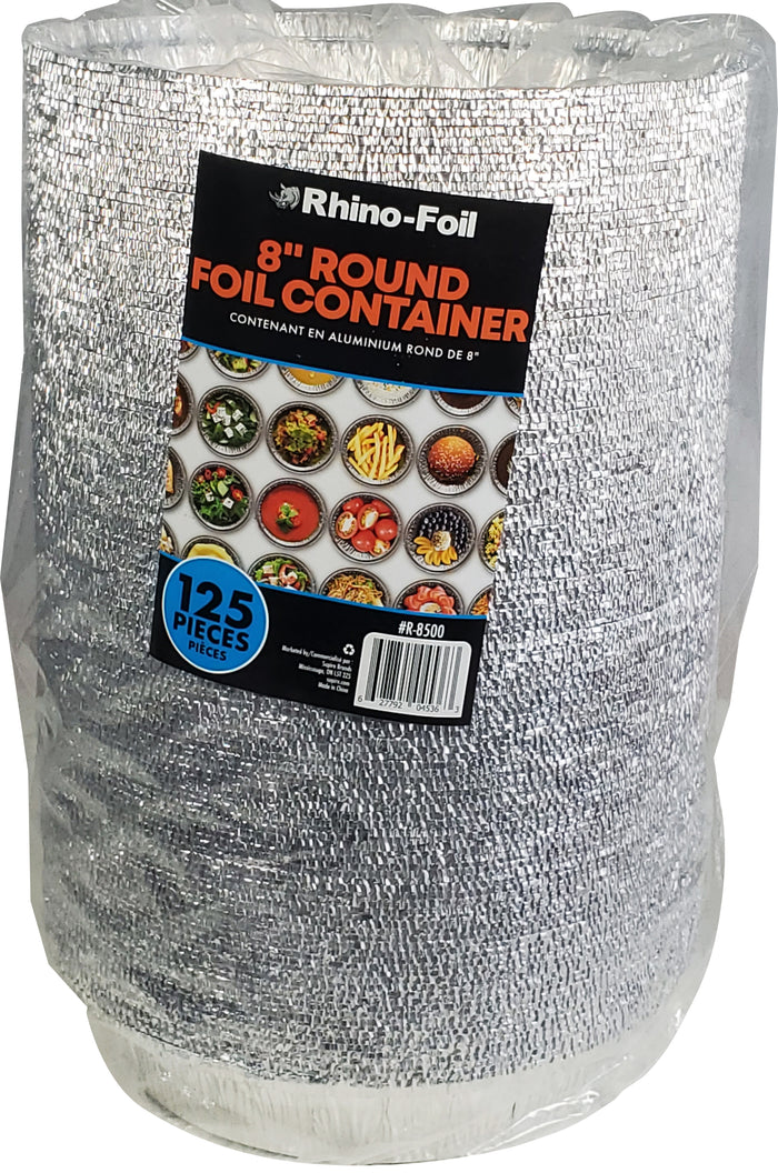 Rhino - 8" Round Foil Container - R-8500