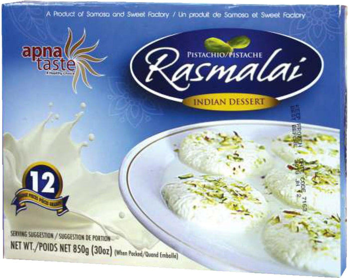 Apna Taste - Pistachio Rasmalai (12 Pieces)