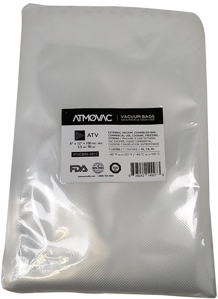 Atmovac - 8" x 12" - Channeled Vacuum Bags 03/22