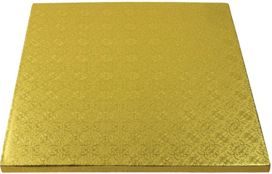 Decora - 16" Square X 1/2" Thick Cake Board - Gold - SG-98617