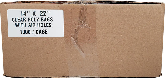 SO - 14"x22" Poly Bags - Clear - w/Holes