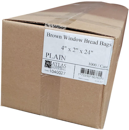 Atlas - Bread Bags - Plain - Window - 4x2x24 - 1040027