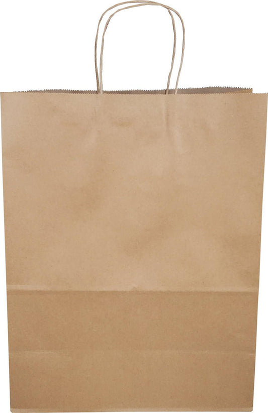 Prime Bags - Self Adhesive Paper Bags with Twisted Handles - 13x7x17