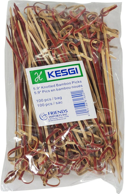 Eco-Craze - Bamboo Knot Pick - 6" - Red - BK3515