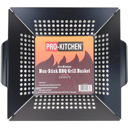 CLR - Pro-Kitchen - Non-Stick BBQ Grill Basket 13.5x12"