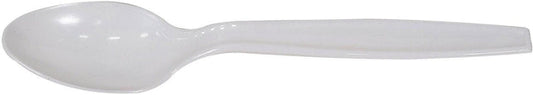 Value+ - Heavy - Plastic Tea Spoons - White - Ind. Wrapped - WP2003