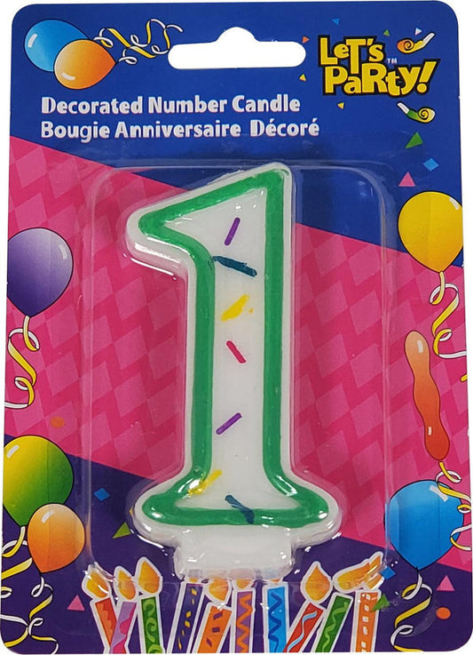 Cake Candle - 3" Number 1 - 45111