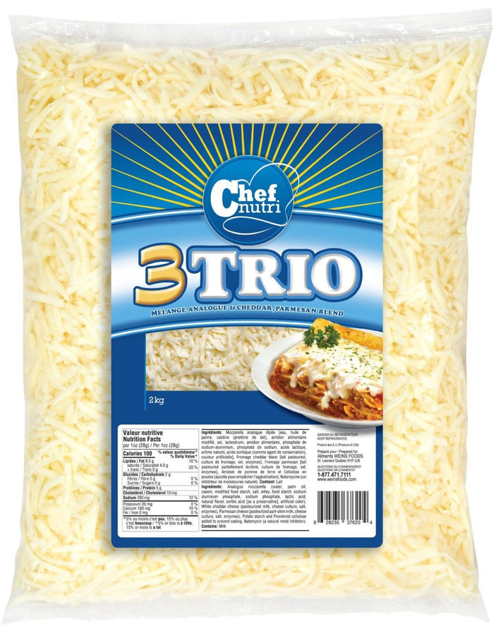 Chef Nutri - Cheese - 3 Trio Blend Shredded - 80620