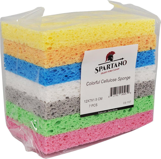 Spartano - Colorful Cellulose Sponge - 7pk - CS-1107