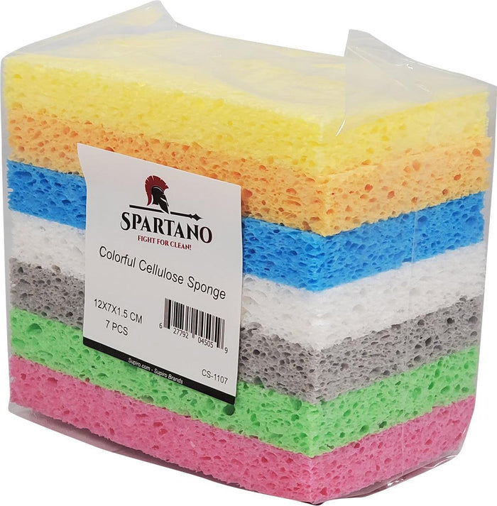 Spartano - Colorful Cellulose Sponge - 7pk - CS-1107