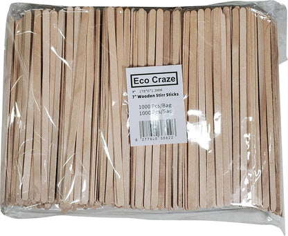 Eco-Craze - 7" Wooden Stir Sticks