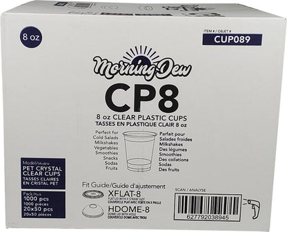 SO - Morning Dew - 8oz Clear Pet Cup - 78mm - CP8