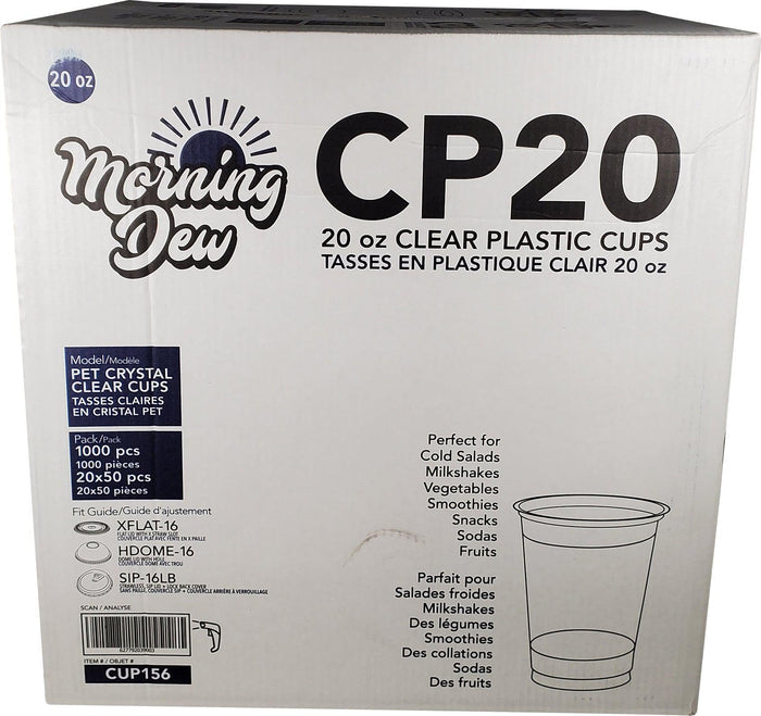 Morning Dew - 20oz Clear Pet Cup - 98mm - CP20