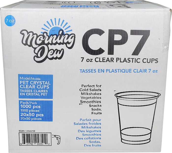 Morning Dew - 7oz Clear PET Cup - 78mm - CP7