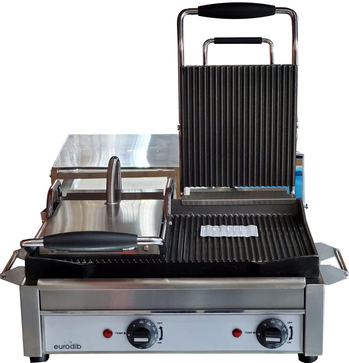 Eurodib - Double All Ribbed Panini Grill 240V - SFE02365 240