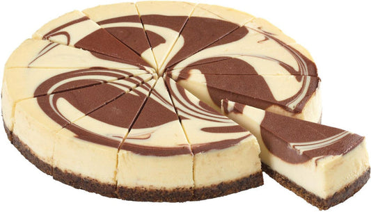 Elite - Cake - 10" Chocolate Swirl Cheesecake - Sliced