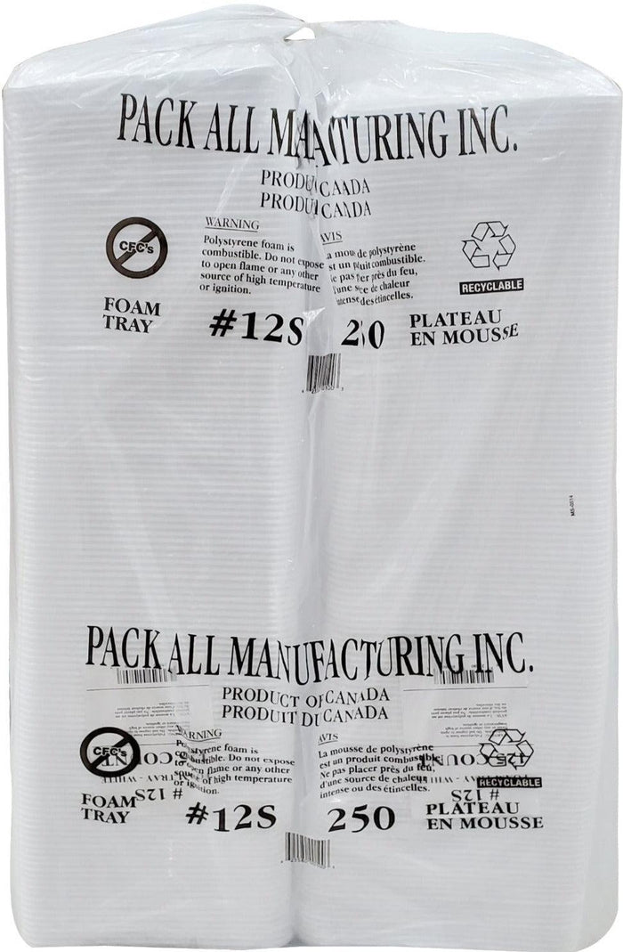 Pack All - Foam Meat Tray - White - #12S