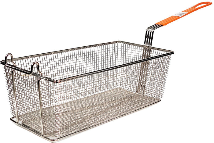 Fryer Basket Orange PVC Handle 17 x 8-1/4 x 6" - SAG705673