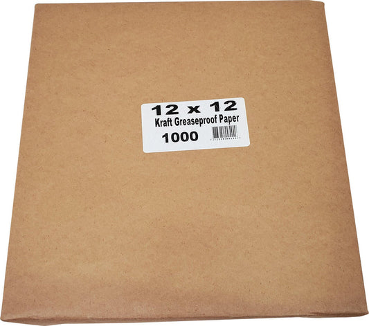 Grease Proof Sheet - 12"x12" - Kraft