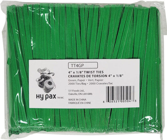 Hy Five - 4" Twist Ties - Green