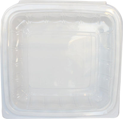 Value+ - YR881W-V - PP Hinged Cont. - 8.6x8.3x3" - White w/Clear Lid