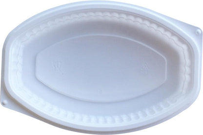 Value+ - 12WC - Oval Container - 12oz - White w/Clear Lid