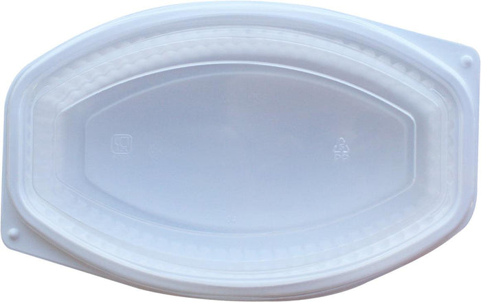 Value+ - 28WC - Oval Container - 28oz - White w/Clear Lid