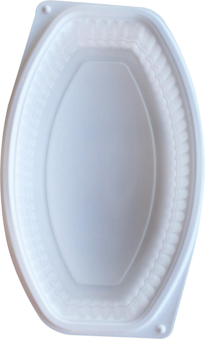 Value+ - 28WC - Oval Container - 28oz - White w/Clear Lid