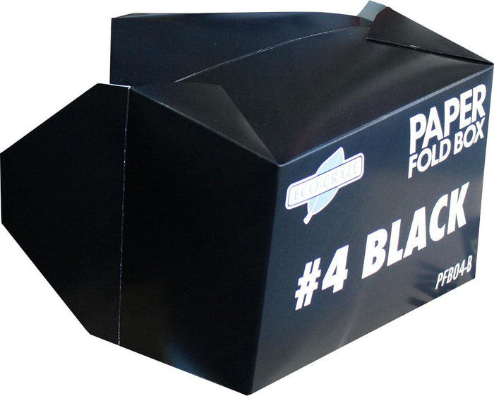 Eco-Craze - #4 Black Paper Fold Box - PFB04-B