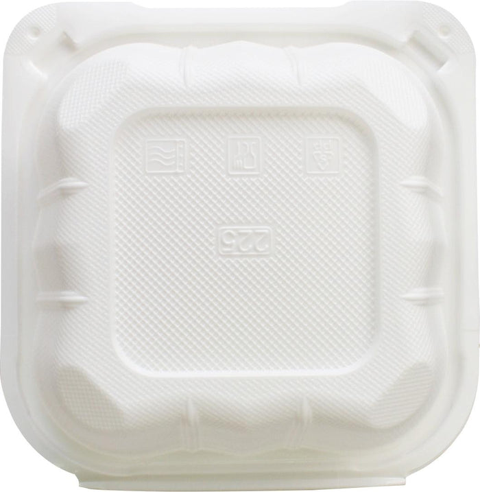 CLR - Eco-Craze - PP-663W-VH - PP Hinged Cont. - 6x6x3" - White