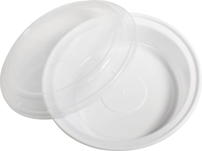 Rhino - Heavy 7" Round PP Combo Container - White