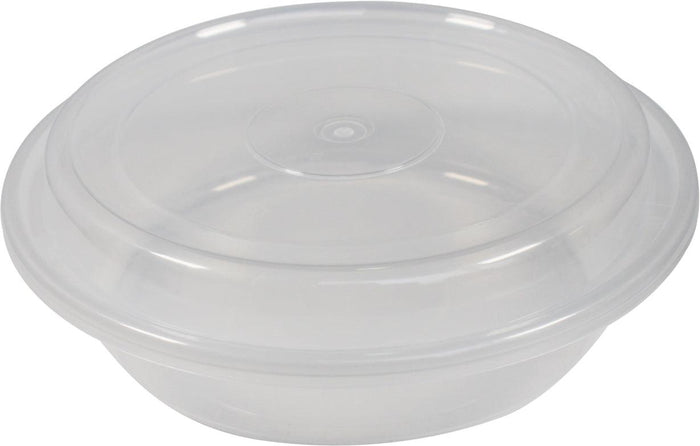 Rhino - Heavy 7" Round PP Combo Container - Clear