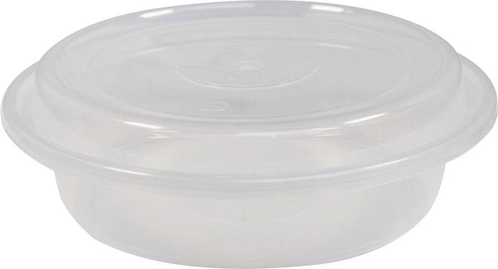 Rhino - Heavy 7" Round PP Combo Container - Clear