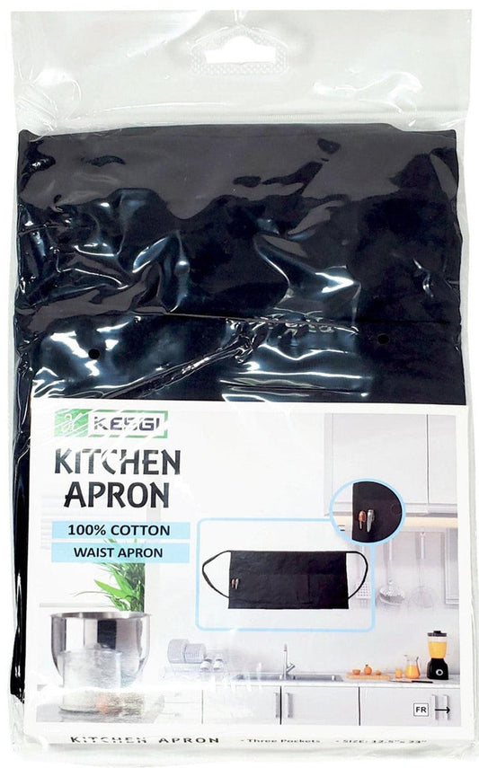 Kesgi - Apron - Waist - Black - 3 Pockets - AP003BL