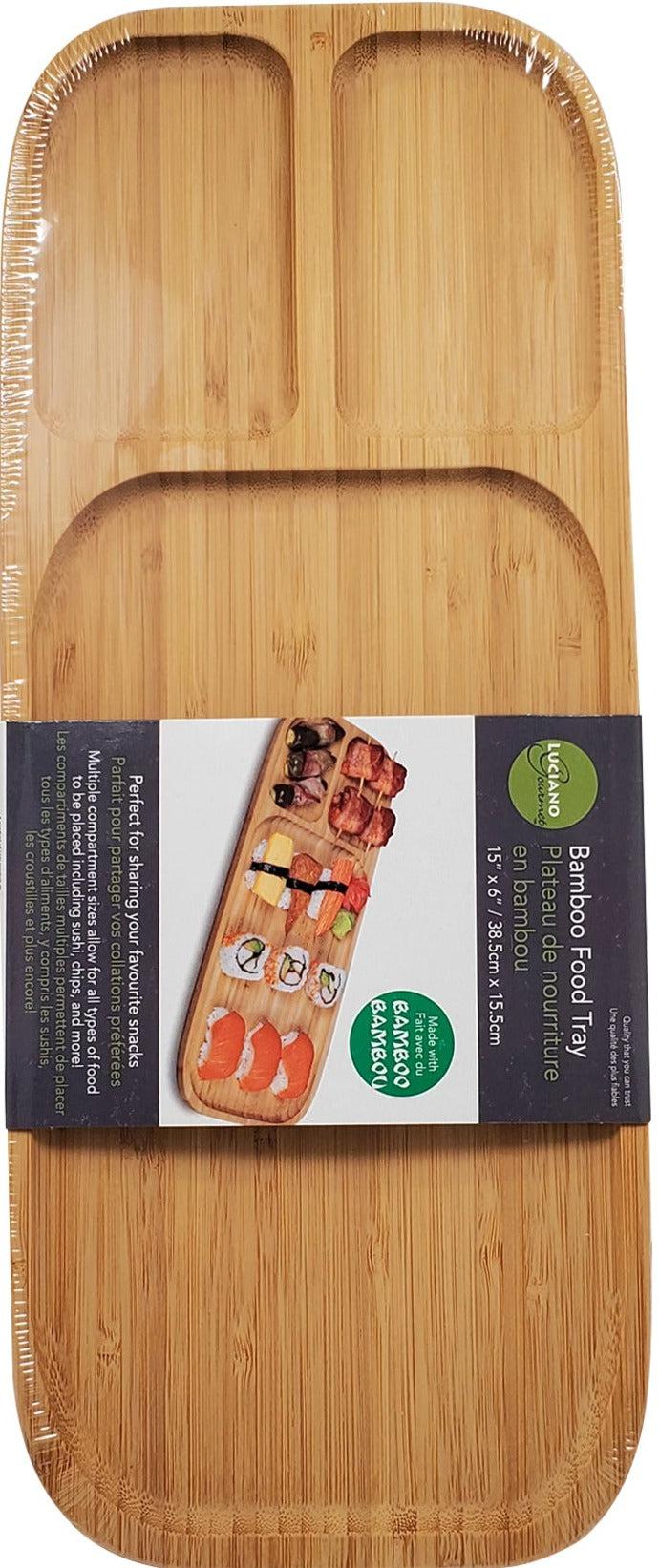 Le Gourmet - 15x6" Bamboo Food Tray