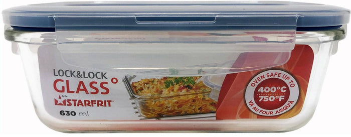 Lock & Lock - Glass Container - Rectangular - 630 ml