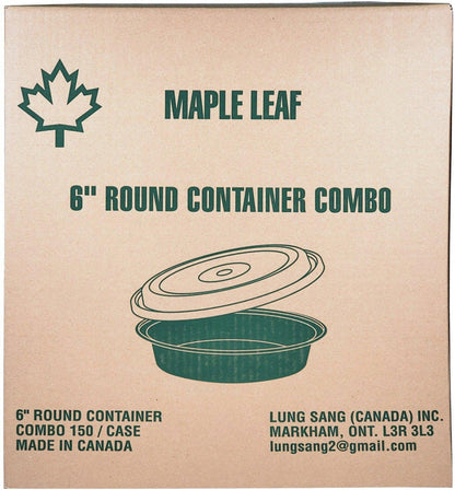 Maple - 6" Plastic Container Set - Black